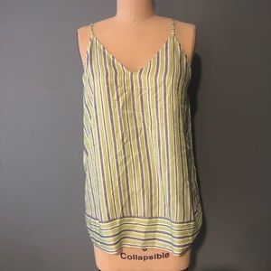 NWOT Massimo Dutti Green and White Striped Tank